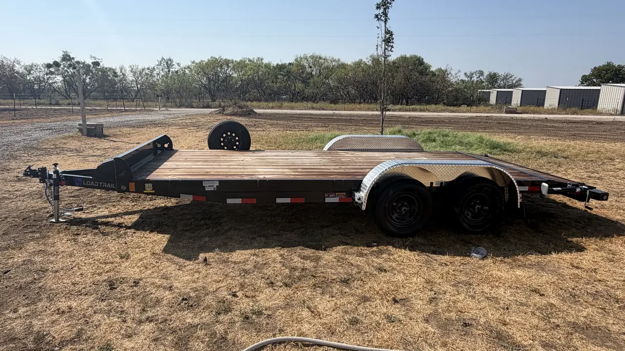 APEX 18' Car Hauler trailer — side profile with the dovetail.